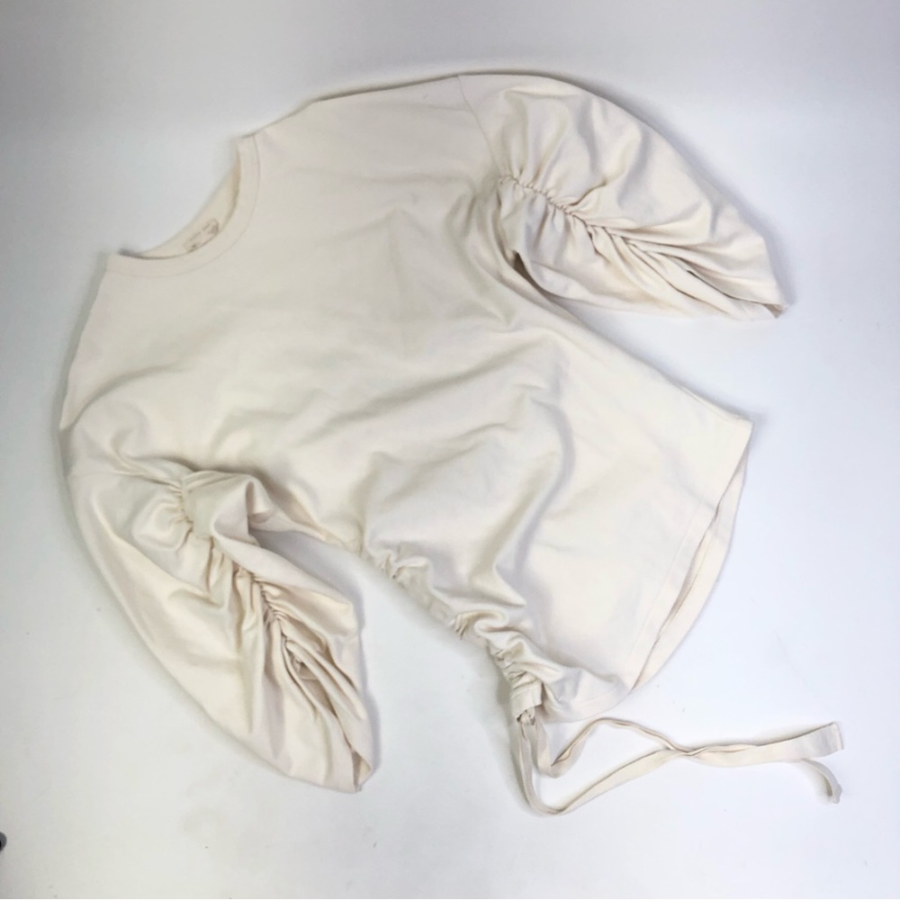 Zara Embellished Sleeve Ruched Side Top